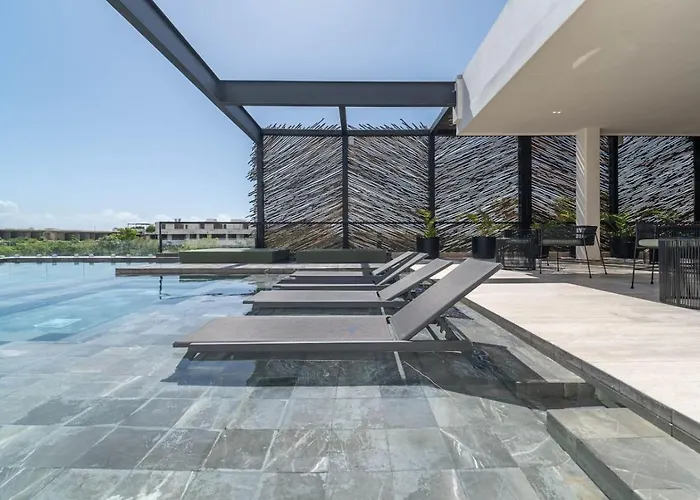 Elegant 2br W Rooftop Pool Close To * Tulum